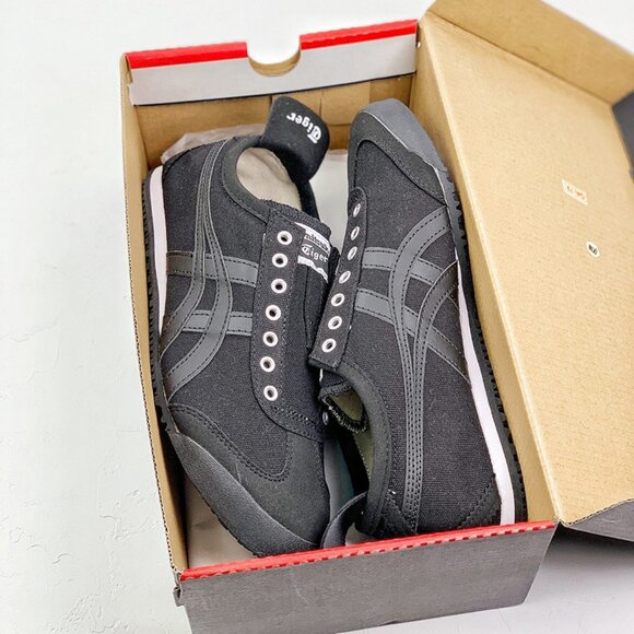 Onitsuka Tiger Mexico 66 Canvas Dark Gray Sneakers - Picture 2 of 8